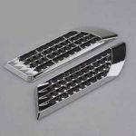2 Pcs Car Chrome Fender Side Vent Hood Badge