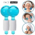 Pack of 2 Crystal Face Roller Ball Facial Massager - Ice Roller For Face - Magic Cold Ball For Eye Massage