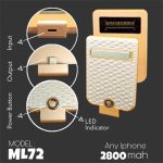 ML72 IPhone 6/7/8 / Plus All Iphone Power Bank 2800mah