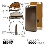 New IPhone 6 And 6s ML47 Power-Bank Back Cover 9000mah
