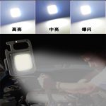 Resistant USB Rechargeable Magnetic Work Light 3 Light Modes Portable Mini Light with Folding Bracket for Walking Camping