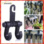 Black Universal Car Back Seat Plastic Dual Hook Hanger