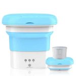 Washing Machine Portable, Mini Foldable Washer and Spin Dryer Small Foldable Bucket Washer for Camping, RV, Travel, Small Spaces, Lightweight and Easy to Carry