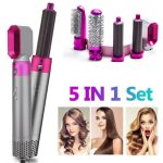 5in1 Professional Hair Dryer Straightener Curler Tong Comb Hot Air Brush Styler Volumizer One Step Automatic