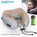 Portable Rechargeable U-Shaped Massage Pillow Car Cervical Massage Pillow, Neck Pillow Home, Travel, Office