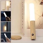 LED Induction Motion Sensor Wall Sconce Lamp Night Light USB Rechargeable 2700K-3000K Warm Light