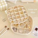 Makeup Organizer for Girls Double Layer 34 Portions Table Luxury Jeweler Organizer, Multi-Purpose Organizer