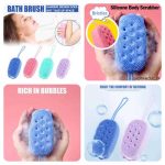 Silicone Body Scrubber Bath Brush Random Colours