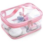 Large Cosmetic Bag for Women / Clear, See-Through Makeup, Hair & Nail Accessories