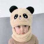 2 PcsPremiumQualityWinterCuteChildrenCartoonScarf Hats