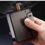Focus Automatic LighterAutomatic Cigarettes Holder 10 Pcs Cigarette Case
