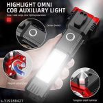 HKV Rechargeable Torch Flashlight,Long Distance Beam Range Car Rescue Torch