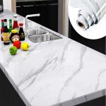 White Marble And Foil Sheets Self Adhesive Waterproof