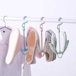Pack Of 2 Rotating multipurpose shoe rack balcony hanger drying shoe rack Random Colors