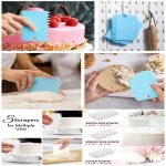 Plastic 3Pcs Cake Scrapper