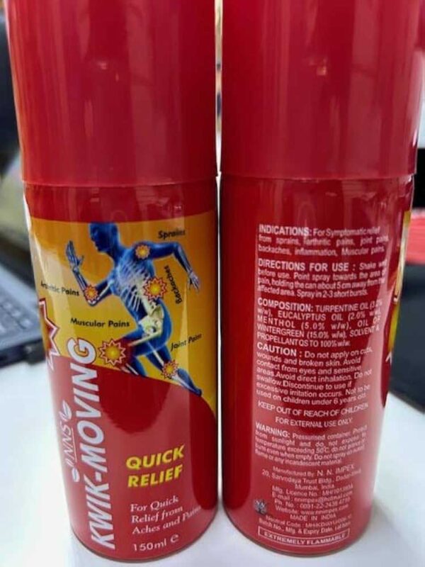 Kwik-Moving Quick Relief Spray 150ml