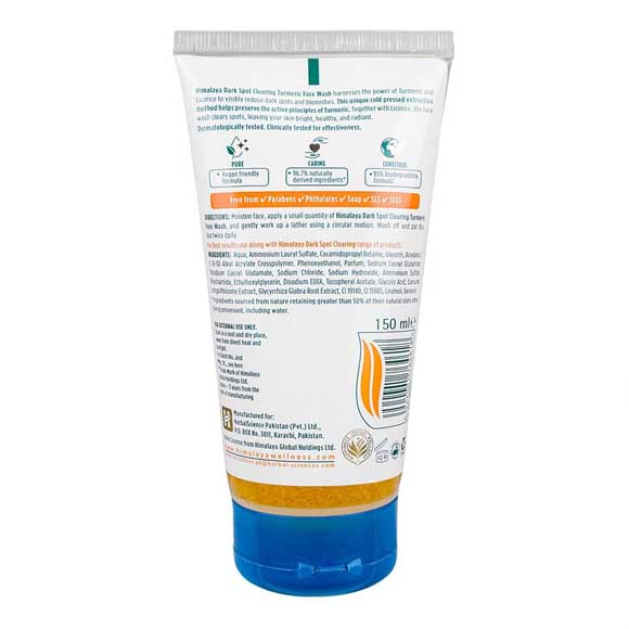 Himalaya Dark Spot Clearing Turmeric Face Wash Paraben Free 150ml1