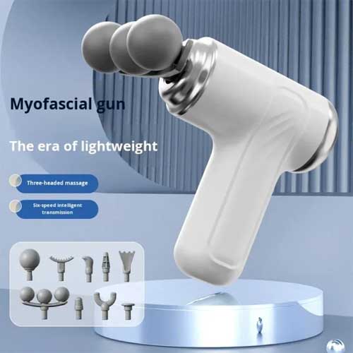 3 Head Massage Gun Pro Mini Portable Massage Gun 6-Speed