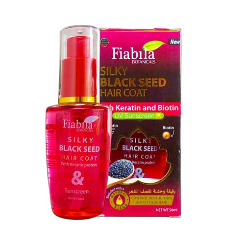 Fiabila Silky Black Seed Hair Coat with Keratin and Biotin 50ml - Made in Thailand