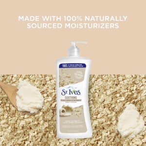 St Ives Soothing Hand and Body Lotion for Women with Pump Daily Moisturizer Oatmeal and Shea Butter for Dry Skin 621ml