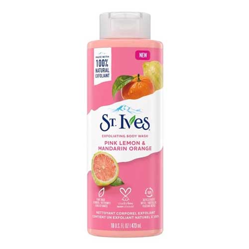 St Ives Exfoliating Body Wash Pink Lemon and Mandarin Orange 373ml