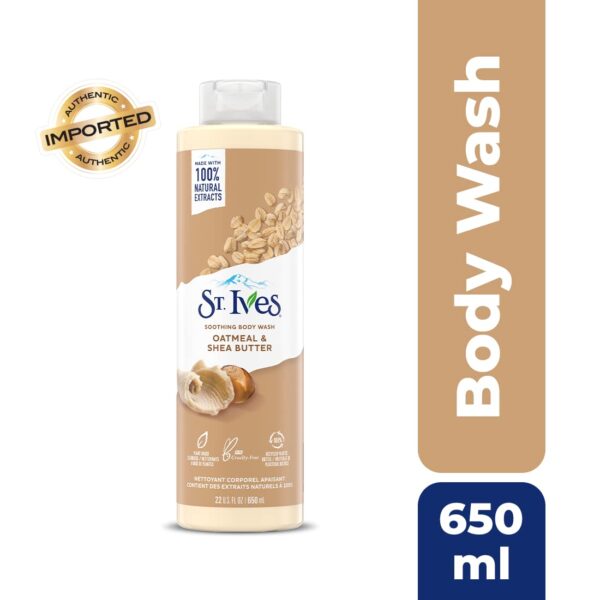 St. Ives Oatmeal & Shea Butter Body Wash Moisturizing Body Wash for Sensitive and Dry Skin 473ml