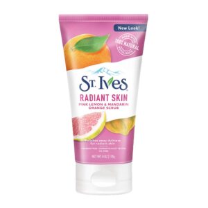 St. Ives Radiant Skin Face Scrub For Dull Skin Pink Lemon and Mandarin Orange Dermatologist-Tested Face Wash Scrub With 100 percent Natural Exfoliants 170g-1