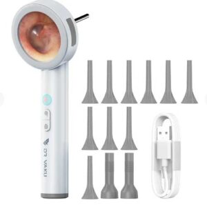 Digital Otoscope Smart Ear Inspection Kit with 1.8 inch IPS Screen 1080p HD Camera & 6 LED Lights