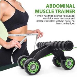 High Quality Automatic Rebound Design 4 Wheel Ab Roller Abdominal Workout Fitness Exercise Equipment, 4 wheel abs roller